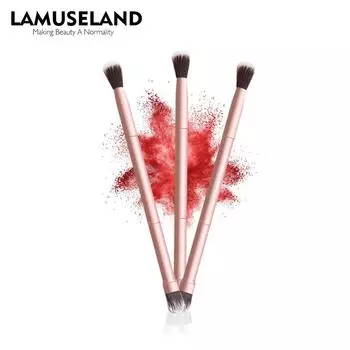 Кисть для макияжа LAMUSELAND с двойной головкой для теней для век Bursh Инструменты для макияжа # 1304