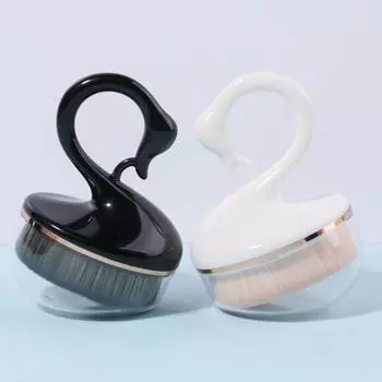 Кисть для макияжа, легко наносится, портативная пластиковая, маленькая лебедь, не оставляющая следов, кисть для макияжа глаз белый