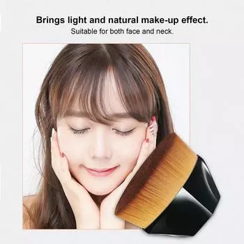 Кисть для макияжа, многофункциональная эргономичная ручка-лепесток, портативная косметическая кисть, инструмент для чёрный