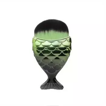 Кисть для макияжа «рыбий хвост» Профессиональная кисть для румян «русалка» Кисти для тональной основы Кисть для ногтей «рыбий хвост» Косметическая кисть Инструмент для дизайна ногтей зелёный