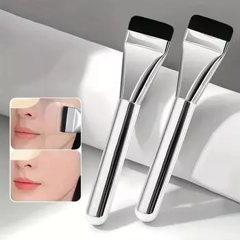 Кисть для макияжа с плоской головкой, кисть для нанесения консилера, жидкой основы, мягкая и приятная для кожи, многофункциональная, удобная, ультратонкая, бесшовная кисть для макияжа