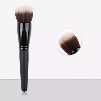 Кисть для макияжа Smooth Face Makeup Brush Duo Fiber Liquid Foundation Cream Cometic Tool чёрный