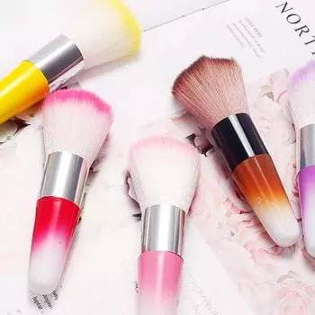 Кисть для макияжа, супермягкая щетина, нейлоновая кисть для тонального крема с защитой от выпадения пыли, кисть для очистки ногтей, косметические принадлежности розовый