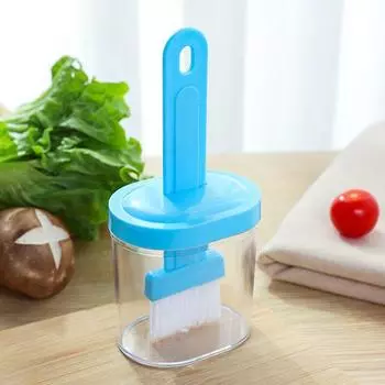 Кисть для масла Кисточка для блинов с бутылкой Интегрированная щетка для кастрюли с маслом Кухонная бытовая термостойкая кисть для барбекю Кисточка для соуса Nylon зелёный