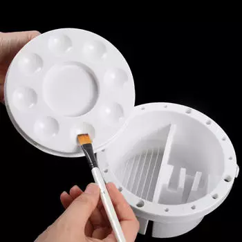 Кисть для мытья, очиститель, ополаскиватель, раковина для очистки, 16-луночный стакан для воды, палитра, крышка для