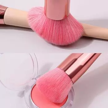 Кисть для нанесения румян Slope Blusher Stippling Brush, кисть для нанесения кремовых и жидких румян, многофункциональная кисть для контурирования пудры, инструмент для макияжа 18.8cm