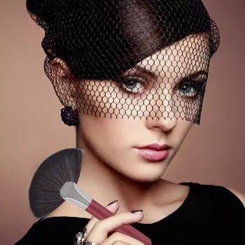 Кисть для нанесения тонального крема в красном тюбике, косметический аксессуар, деревянная ручка, рассыпчатая пудра, веерообразная кисть для макияжа на каждый день красный