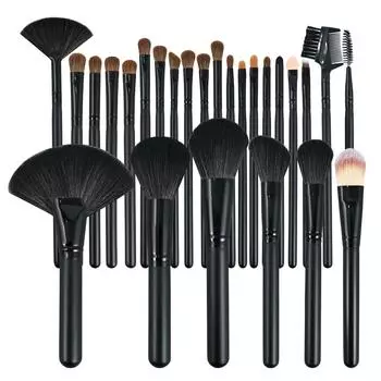 Кисть для нанесения тональной основы, кисть для рассыпчатой пудры, кисть для теней, 26 наборов кистей для макияжа, полный набор кистей из козьей шерсти для визажистов