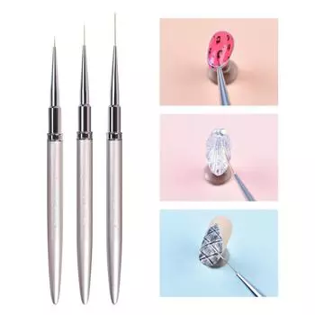 Кисть для подводки для дизайна ногтей KADS, 100% колонковая кисть для соболя, кисть для ногтей, ручка для рисования, точечный рисунок
