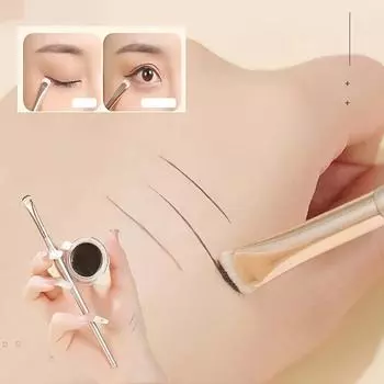 Кисть для подводки глаз Crescent Eyeliner Draw Eyeliner Eyeband Contour Makeup Tools Upgrade Half Round Crescent Blade Eye Liner Makeup Brush 1PCS+Scrub bag