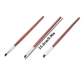 Кисть для подводки глаз из искусственного красного дерева, ультратонкая, с тонким углом, плоская, для бровей, кисть для нанесения макияжа под глазами, кисть для точной детализации