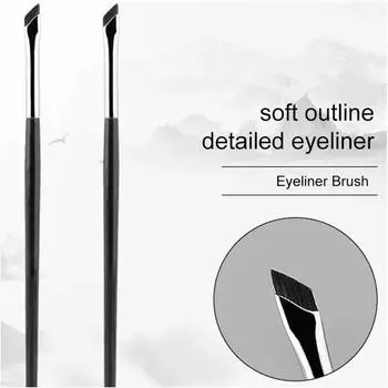 Кисть для подводки глаз, скошенная, плоская, серповидная, плоская, скошенная, скошенная, с веком, кисть для бровей, скошенная, скошенная, с кистью для макияжа «Лежащий шелкопряд»