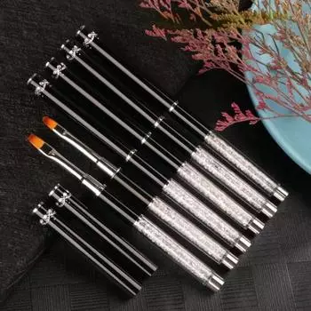 Кисть для подводки ногтей, ручная эргономичная ручка, ультратонкая кисть для блесток, нейлоновая ручка для градиента, кисть для маникюра 8