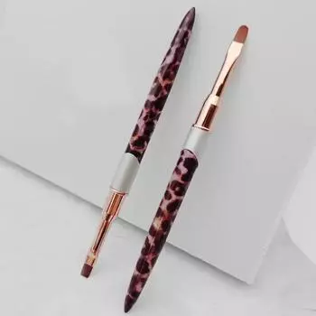Кисть для подводки ногтей с леопардовым принтом, 3D-наконечники, линии, полоски, ручка для рисования, акриловый УФ-гель, кисть для лака, ручка для рисования, инструмент для рисования точек, принадлежности для ногтей 01