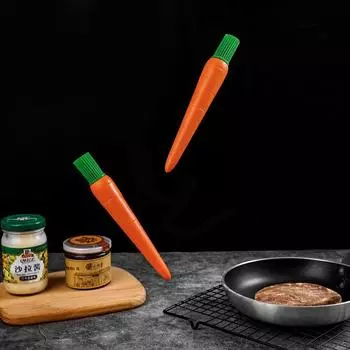 Кисть для поливки, силиконовая кисточка для выпечки, кисть для масла для барбекю, кисть для кухни в форме моркови, инструменты для барбекю, гриля, выпечки, кухни, готовки one size