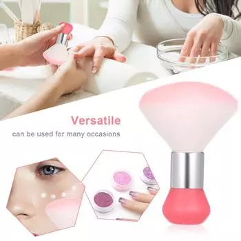 Кисть для пыли для дизайна ногтей, большие кисти для пудры для ногтей, средство для снятия лака для акриловых ногтей, гель розовый