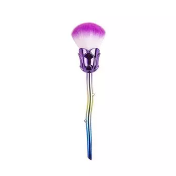 Кисть для пыли с розой для ногтей, кисть для маникюра с цветами, аксессуары для ногтей, популярные круглые маленькие щетки для чистки гель-лака белый