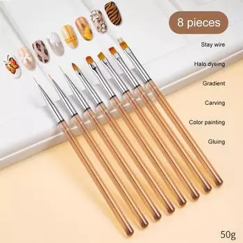 Кисть для рисования ногтей Цветочный инструмент для ногтей Maincure Французский маникюр Светотерапия Ручка для рисования ногтей DIY Ручка для рисования