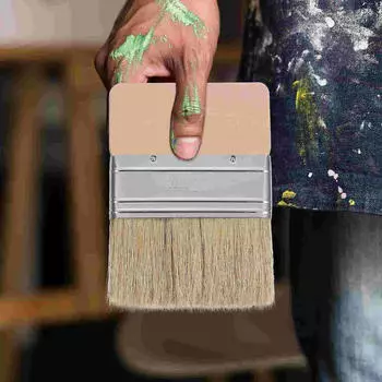 Кисть для рисования с щетиной, очень широкая, универсальная, долговечная, деревянная ручка, морилка для 3inch