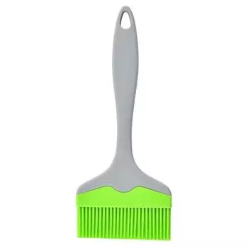 Кисть для силиконового масла для барбекю Пищевая гибкая щетина Расширенная головка Эргономичная ручка Подвесная съемная Легко чистящаяся щетка для барбекю Кухонные гаджеты жёлтый