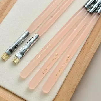 Кисть для текстурирования ногтей Французская кисть для укладки ногтей Кисточка для светотерапии Пластиковый инструмент для маникюра Кисточка для полировки ногтей 1pcs