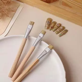 Кисть для текстурирования ногтей Французская кисть для укладки ногтей Кисточка для светотерапии Пластиковый инструмент для маникюра Кисточка для полировки ногтей