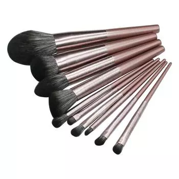 Кисть для тонального крема, кисть для рассыпчатой пудры, кисть для теней для век, высокая 10, деревянная кисть для макияжа, 10 наборов для макияжа, кисть, быстросохнущая кисть для макияжа для волос, кисть для макияжа