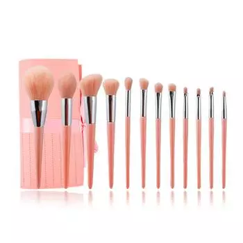 Кисть для тонального крема, кисть для рассыпчатой пудры, кисть для теней, набор из 12 кистей для макияжа, кисть для контуринга консилера, набор мягких косметических инструментов.