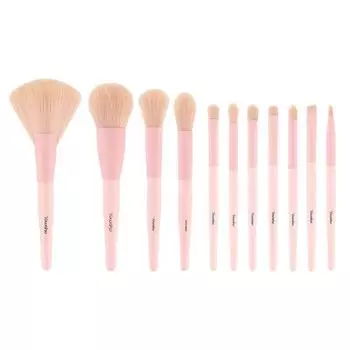 Кисть для тонального крема, кисть для рассыпчатой пудры, кисть для теней для век, 11 набор кистей для макияжа, полный набор кистей для тонального крема с мягкой щетиной, косметические инструменты для начинающих макияжа
