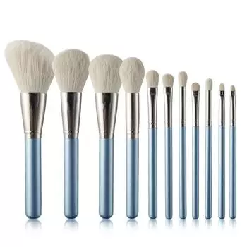 Кисть для тонального крема, кисть для рассыпчатой пудры, кисть для теней для век, 11 шт., набор кистей для макияжа Bai Fengling, консилер для теней, кисть для растушевки, принадлежности для макияжа