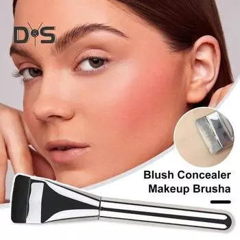 Кисть для тонального крема с мягкой щетиной, кисть для консилера, ультратонкая эргономичная ручка, кисть для макияжа для дома серебряный