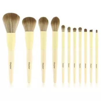 Кисть для тональной основы, кисть для рассыпчатой пудры, кисть для теней, набор кистей для макияжа, деревянная ручка, портативная кисть для пудры с мягкой щетиной, 11 кистей для макияжа