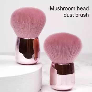 Кисть для удаления пыли с ручкой для нейл-арта, очиститель для удаления пудры, кисть кабуки, многоцелевая рассыпчатая кисть для нанесения румян и тональных основ розового золота