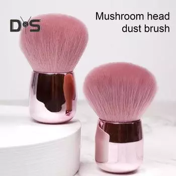 Кисть для удаления пыли с ручкой для нейл-арта, очиститель для удаления пудры, кисть кабуки, многоцелевая рассыпчатая кисть для нанесения румян и тональных основ розового золота