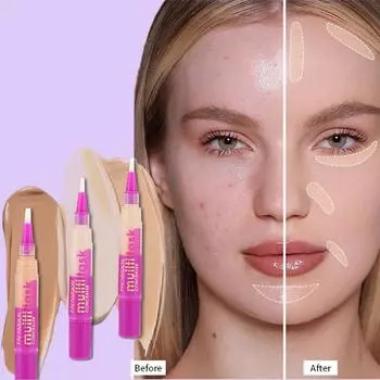 Кисть Трехмерный осветляющий консилер-карандаш, не оставляющий следов, консилер-карандаш, который долго держится и не удаляет макияж