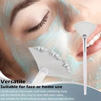 Кисти для лица, веерные кисти для макияжа, мягкие портативные кисти для масок, косметические инструменты для женщин, девушек белый