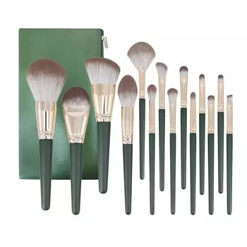 Кисти для макияжа 14 шт. GRTUFOBA Makeup Premium Fiber Super Makeup Кисти для макияжа Легко в комплекте Косметичка Набор, Кисти, Щетина, Мягкая, Кисть,