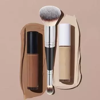 Кисти для макияжа, двусторонние, с полным покрытием, точная детализация, косметическая кисть, женские аксессуары чёрный