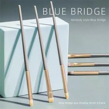 Кисти для макияжа Портативная кисть для теней для век Набор кистей для теней для век Красота Инструмент Кисть для теней для век Инструмент для макияжа Кисть с мягкой щетиной синий