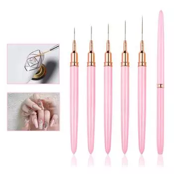 Кисти для подводки ногтей Французские полоски 3D-типы Линии Полоски Ручка для рисования своими руками Кисти для УФ-геля Набор инструментов для маникюра и рисования ногтей A
