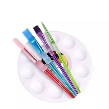 Кисти для рисования волос из нейлона, разноцветные пластиковые поддоны для рисования с 11 отверстиями, нейлоновая акварельная живопись, подходящая для масла