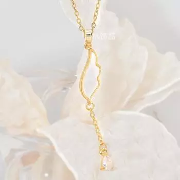 Кисточка Крылья Ангела Ожерелье Женский Дизайн Персонализированный Универсальный Кулон из Перламутра