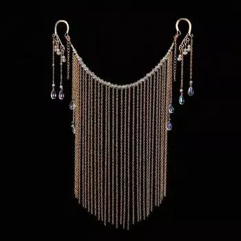 Кисточка Маска Маскарад Роскошные Украшения для Лица Сексуальная Цепочка Капля Воды Косплей Аксессуары для Лица Закрывает Лицо Лоб Головной Убор