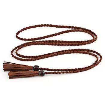 Кисточка на талию с цепочкой, регулируемые плетеные ремни, многоцелевой пояс с кисточками