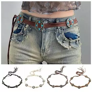 Кисточка плетеный пояс-кушак бисер этнический стиль пояс простой женский пояс цепь аксессуары для платья чёрный