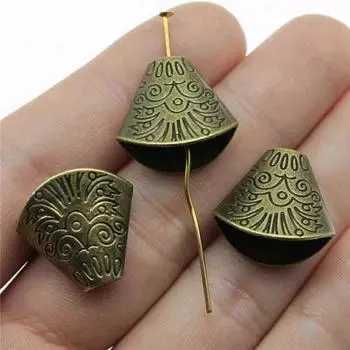 Кисточки для шапочек из бисера, компоненты, фурнитура, винтажные украшения ручной работы A01-4pcs-18x19x10mm