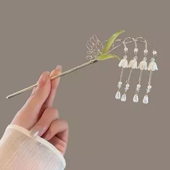 Кисточки женские ретро детали для волос, древний колокольчик, заколка для волос с орхидеей, заколка для волос с цветком орхидеи