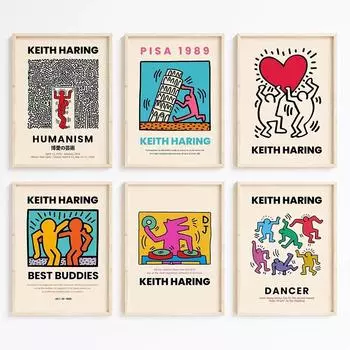 Кит Художественная выставка фотографии постер Пиза абстрактный принт винтажный поп холст живопись художественное украшение фреска домашний декор для комнаты без рамки 21*30cm