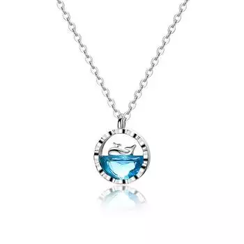 Кит родился с вашим ожерельем женская новогодняя мода легкая роскошная маленькая толпа воротник цепочка лето кит