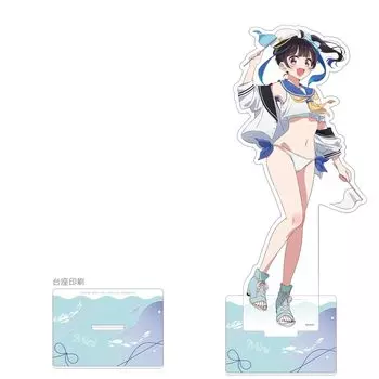 Кит Специально иллюстрированная большая акриловая подставка Sailor Высота 5 мм Акрил Rent-A-Girlfriend (Мини-купальник Yaemori/Marine) Прибл.